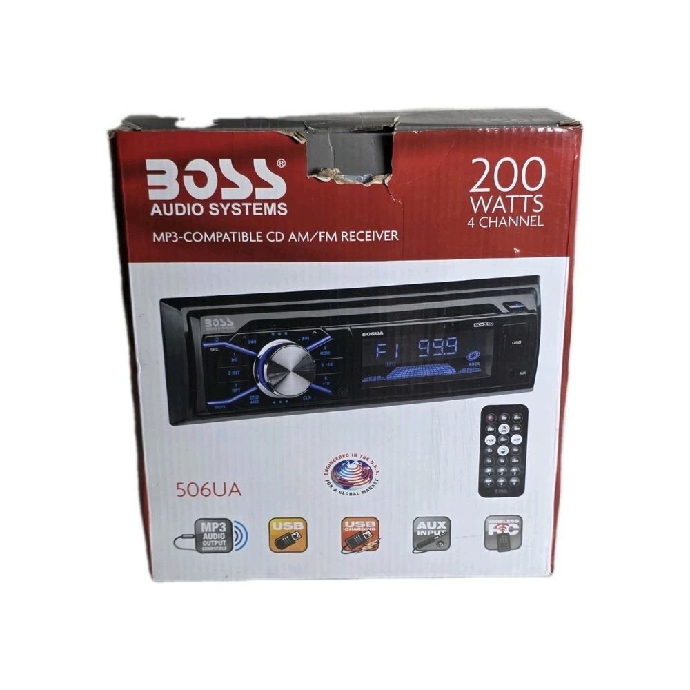 BOSS Audio Systems 506UA Car Stereo, Single Din, Bluetooth, CD Player